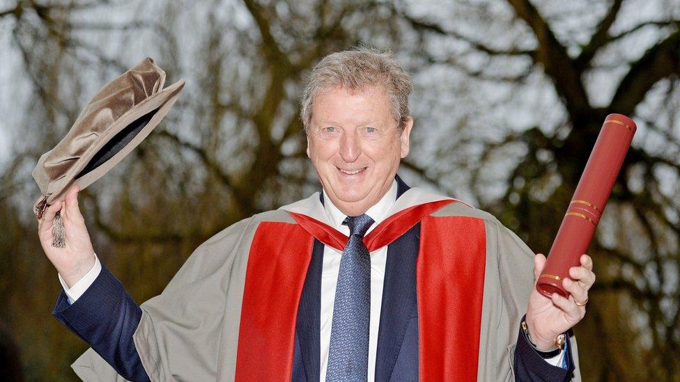 Roy Hodgson getting an honorary degree