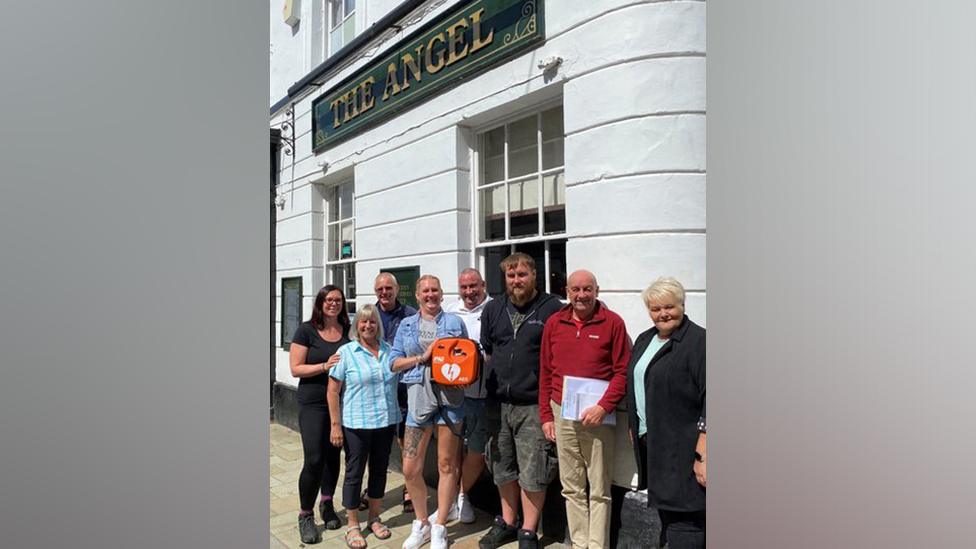 Some of Keith Wood's family and friends taking part in the 51-mile walk