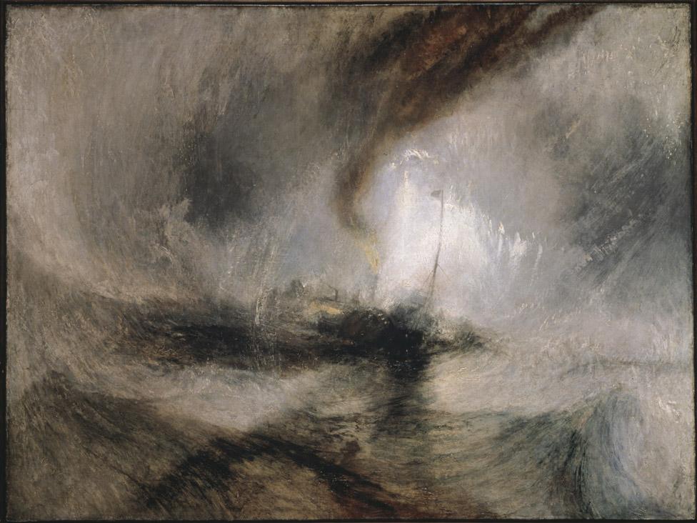 JMW Turner - Snow Storm - Steam-Boat off a Harbour's Mouth, exhibited 1842