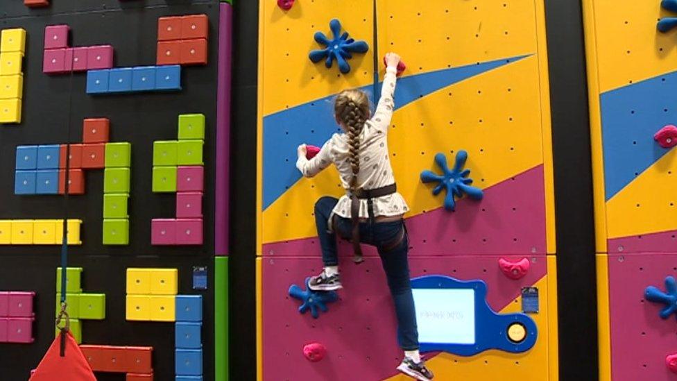 Climbing wall at Cwmbran Stadium