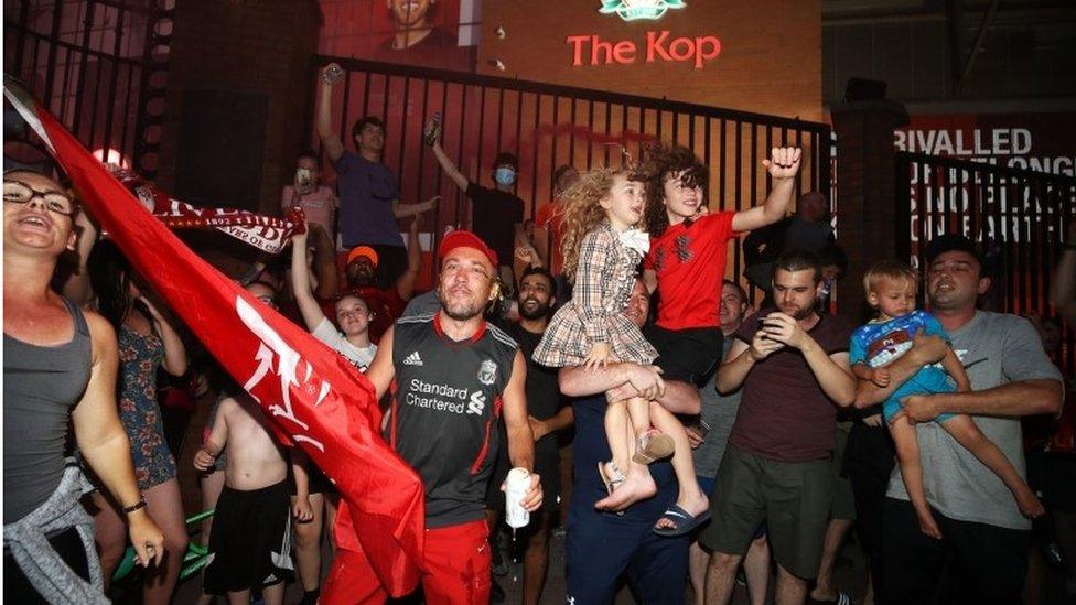 Liverpool fans at Anfield