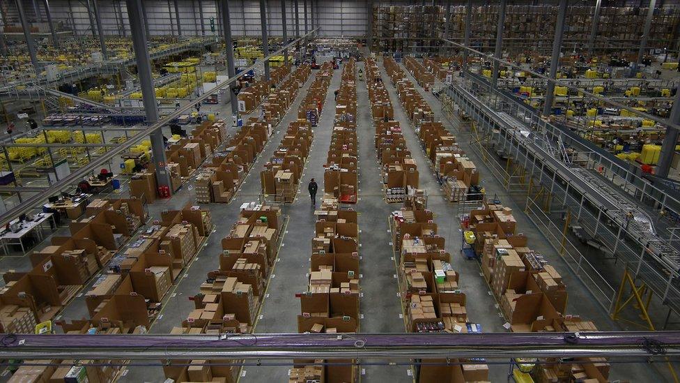 An Amazon warehouse in Hemel Hempstead