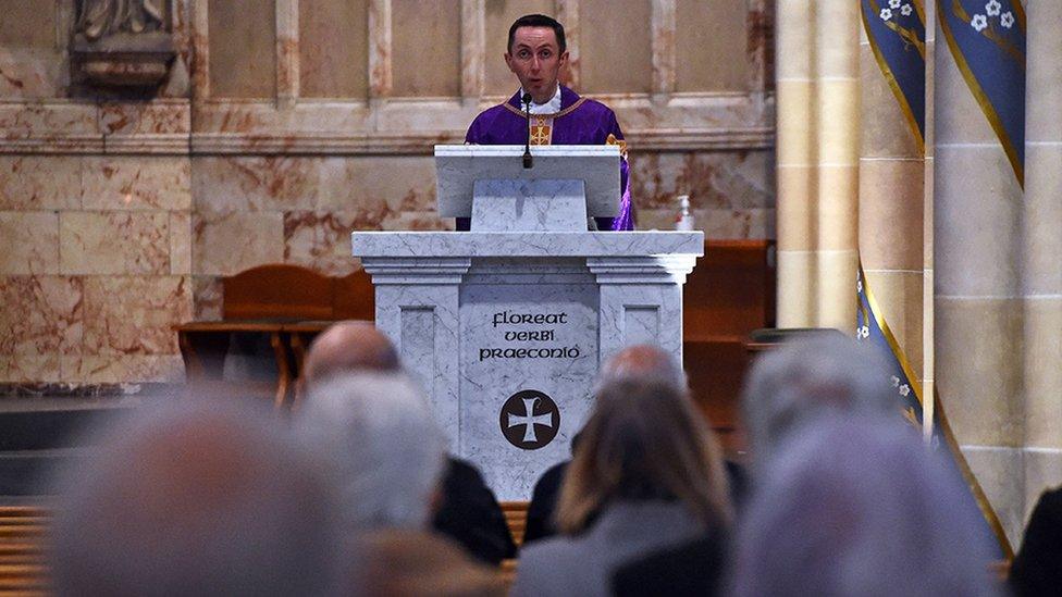 Canon Gerald Sharkey at St Andrew's Cathedral in Glasgow