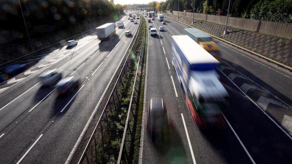 Cars on motorway