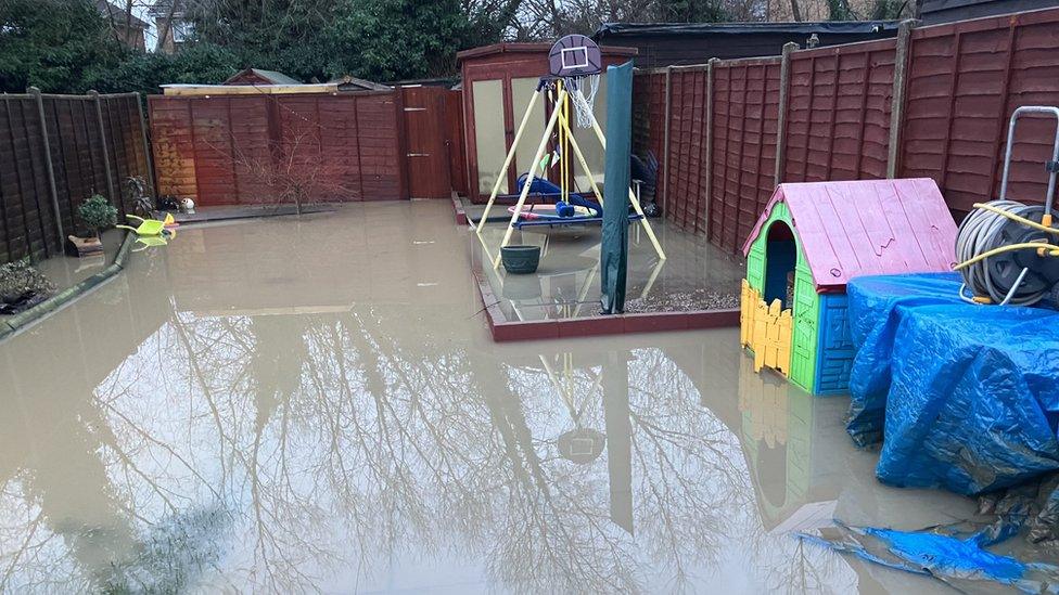 Anthony Molloy's flooded garden