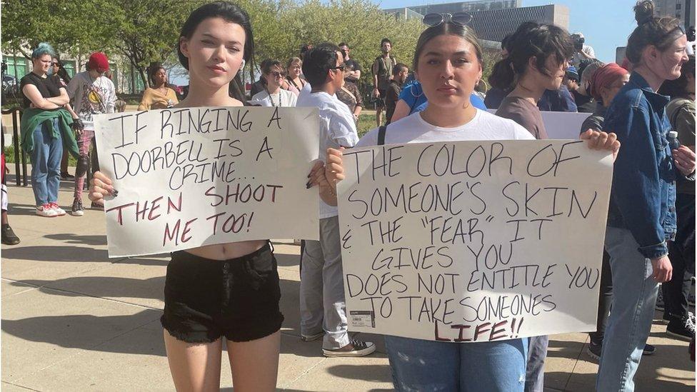 Donna Camargo attended a protest on Tuesday at the local courthouse