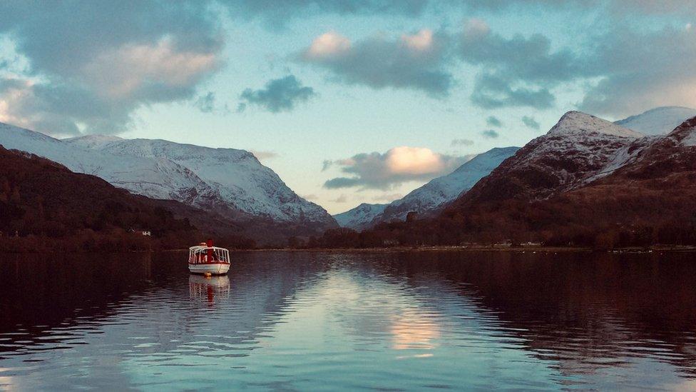 A boat on Llyn Padarn in Snowdonia