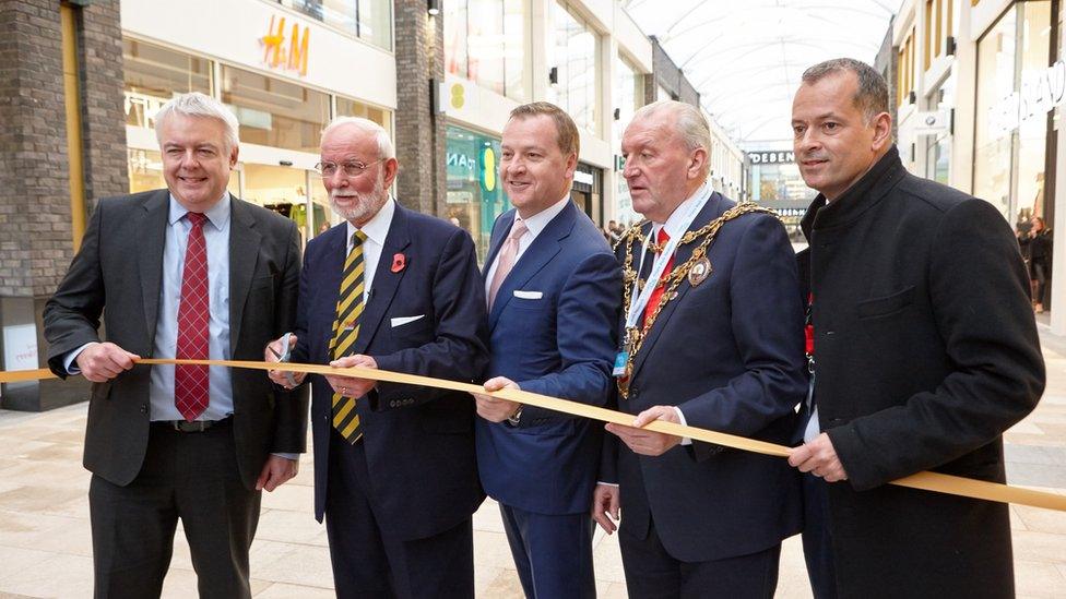 First Minister Carwyn Jones (far left) joined council leaders for the opening