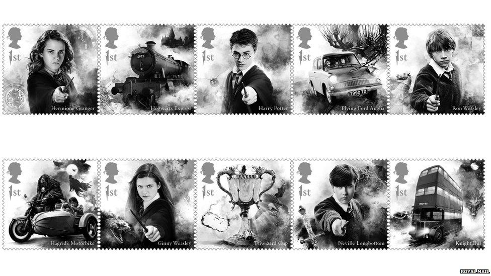 Harry Potter main character stamps