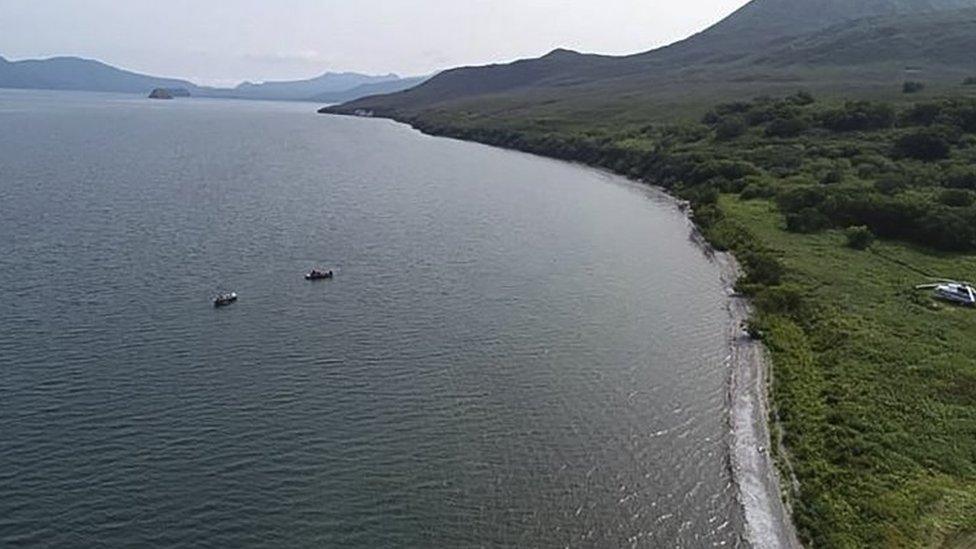 A search and rescue operation on the Kuril Lake. Photo: 12 August 2021