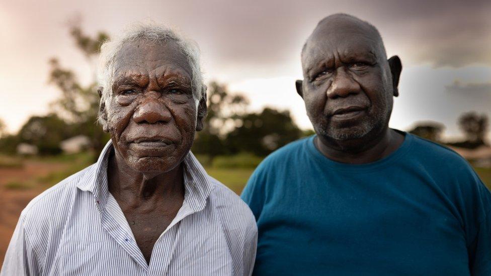 Tiwi Islanders Francisco Babui and Daniel Munkara