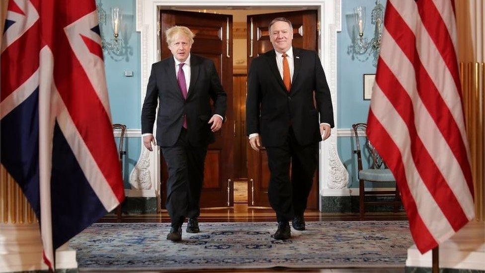 Boris Johnson and Mike Pompeo