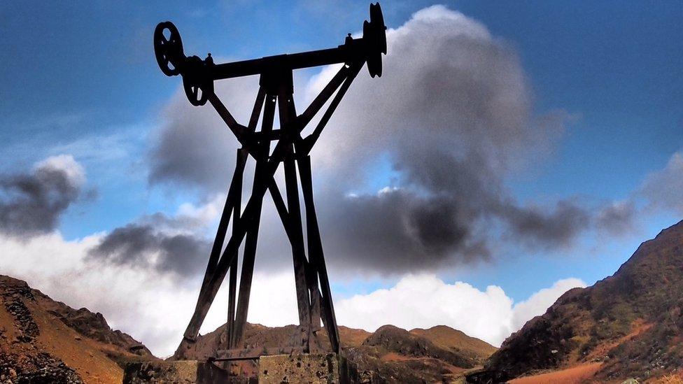 Old copper mine cable tower, at Cwm Bychan near Beddgelert, taken by Mel Garside