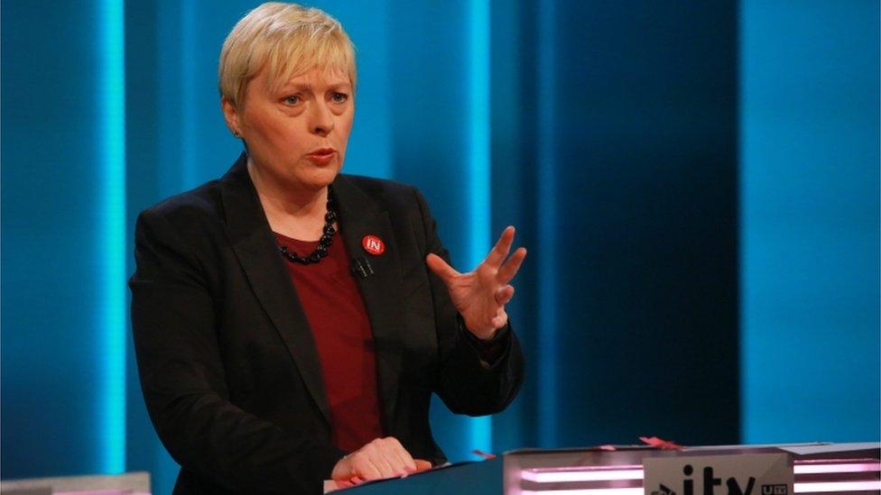 Angela Eagle represents Remain during the ITV EU debate