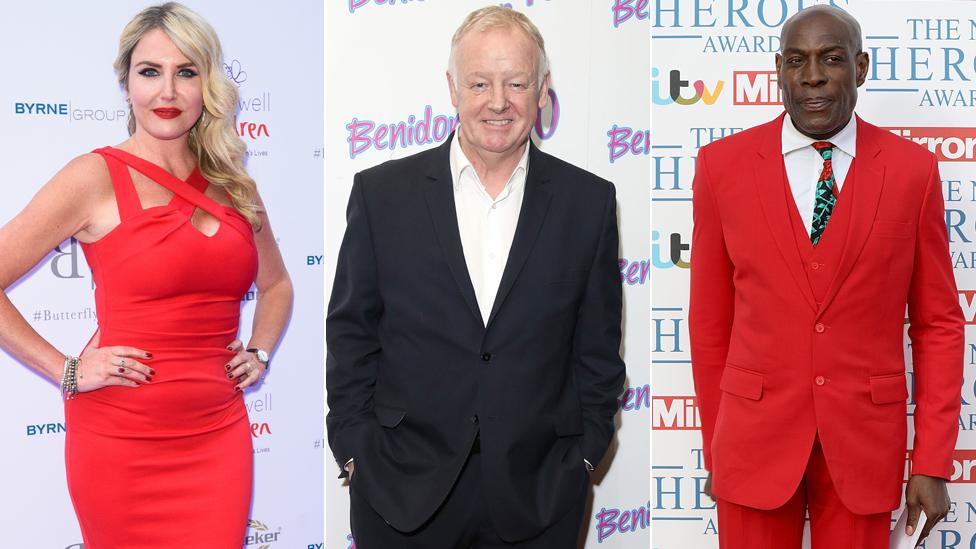 Model Nancy Moir, comedian Les Dennis and ex-boxer Frank Bruno