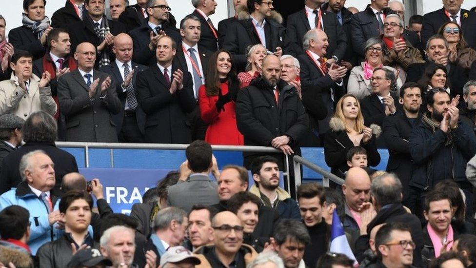 The royals at the Stade de France