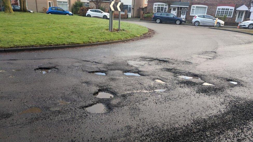 Potholes in Altrincham