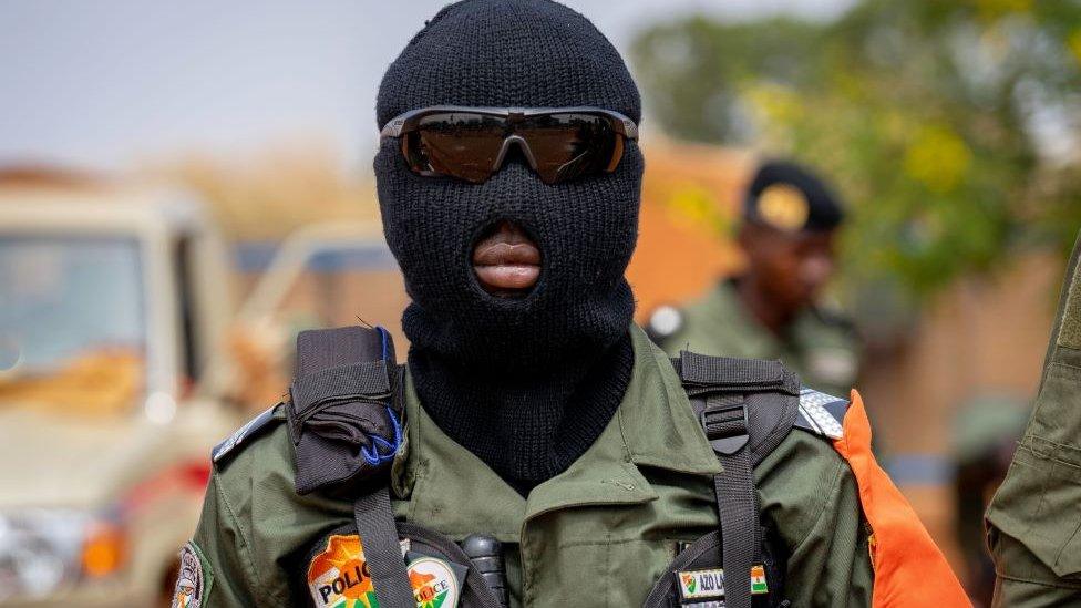 Security at Friday prayers outside French base