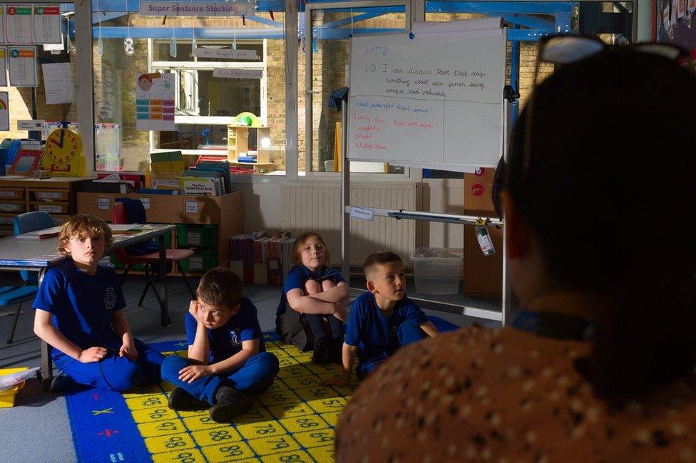 view inside a classroom at Wareside