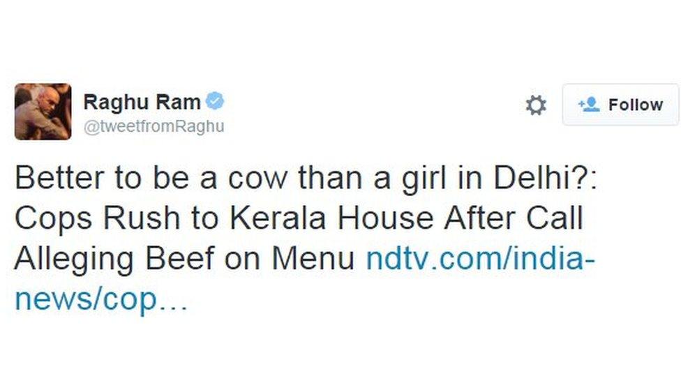 Better to be a cow than a girl in Delhi?: Cops Rush to Kerala House After Call Alleging Beef on Menu