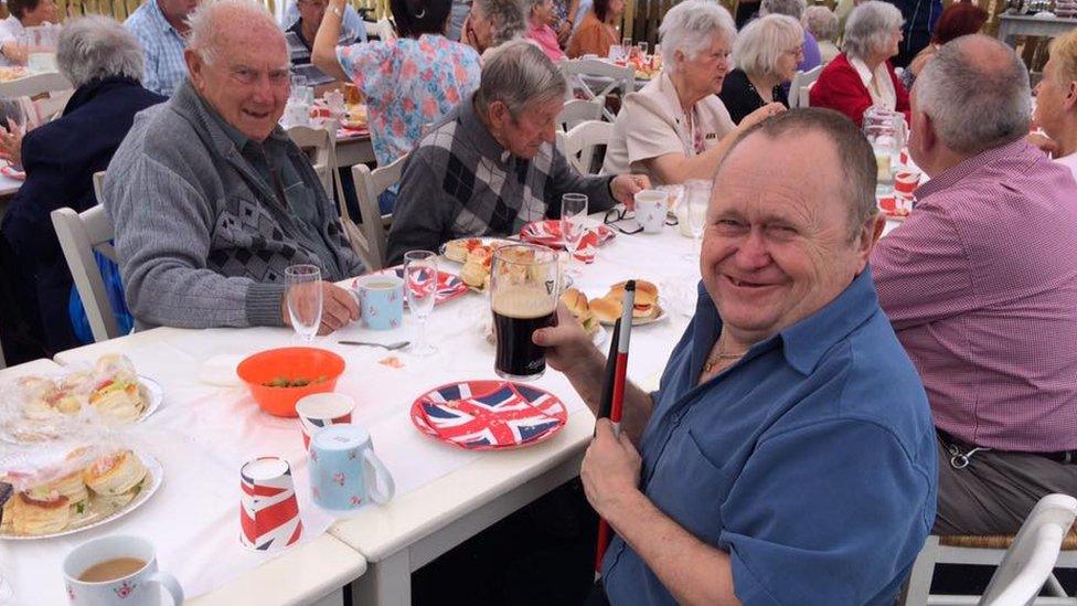 Street party held at a Brighton pub to mark the Queen's 90th birthday. Credit: Peter Hartley