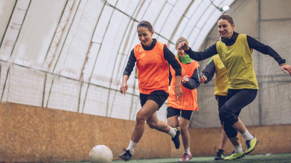 Indoor football match