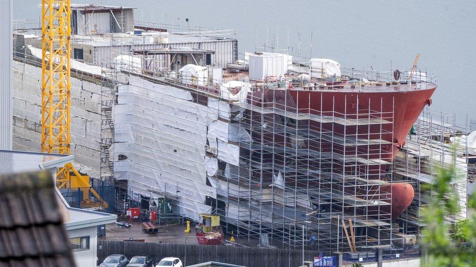 ferry under construction