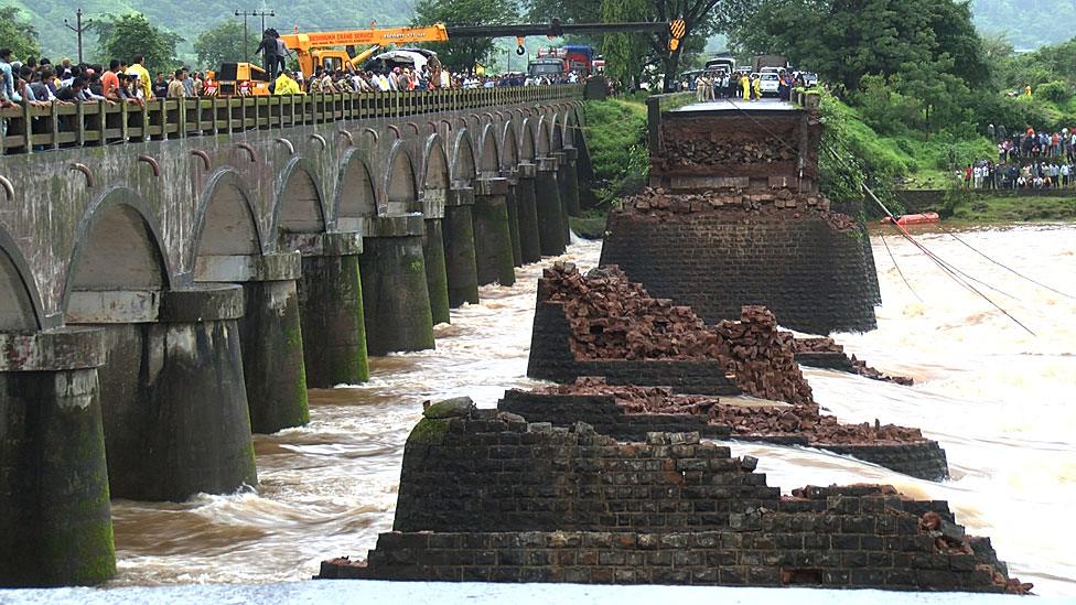 Damaged bridge