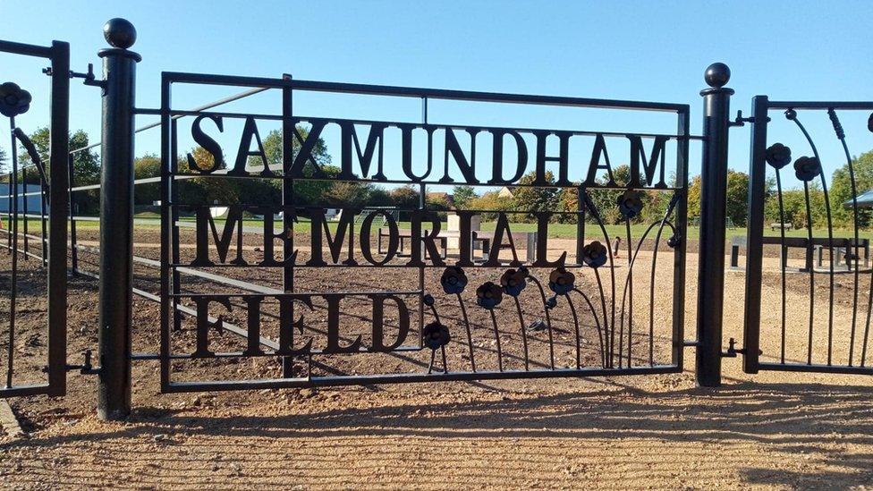 The Memorial Field on Rendham Road, Saxmundham, in Suffolk