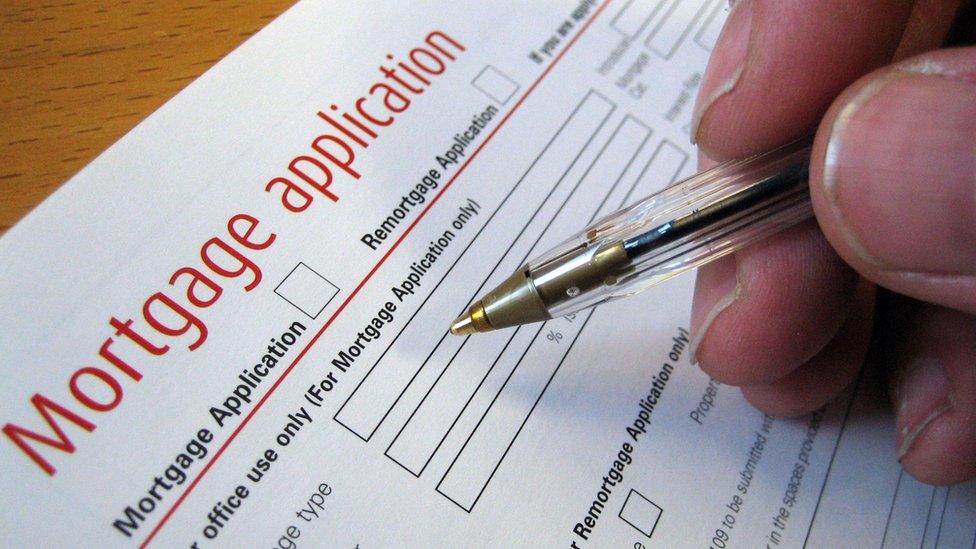 A mortgage application form