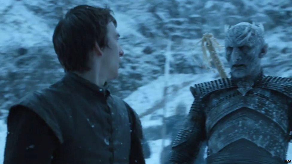 Bran Stark and the Night's King in the Game of Thrones series six trailer.