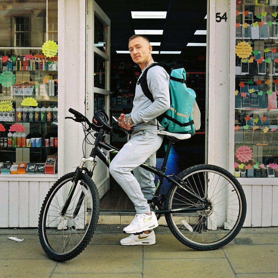 Man on a bicycle