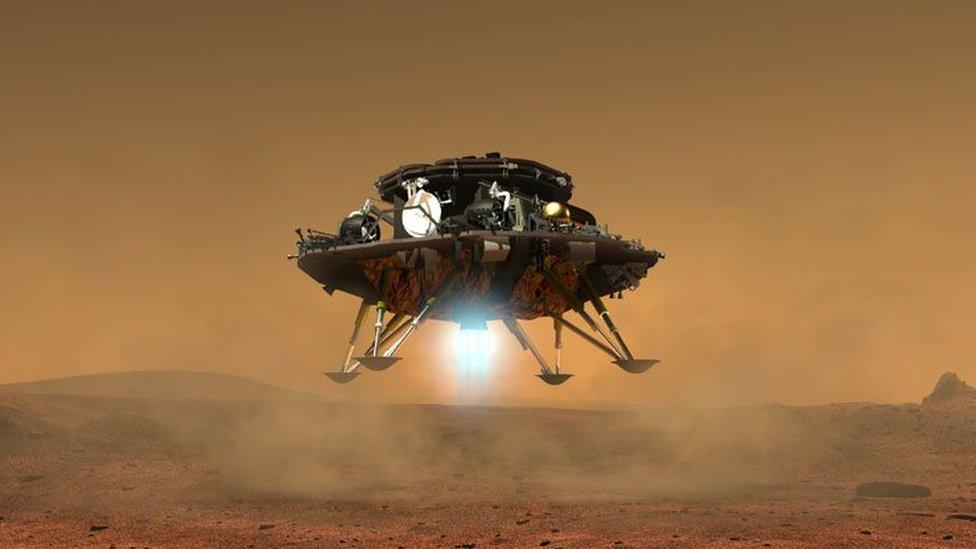 Computer-generated image of the proposed Mars lander