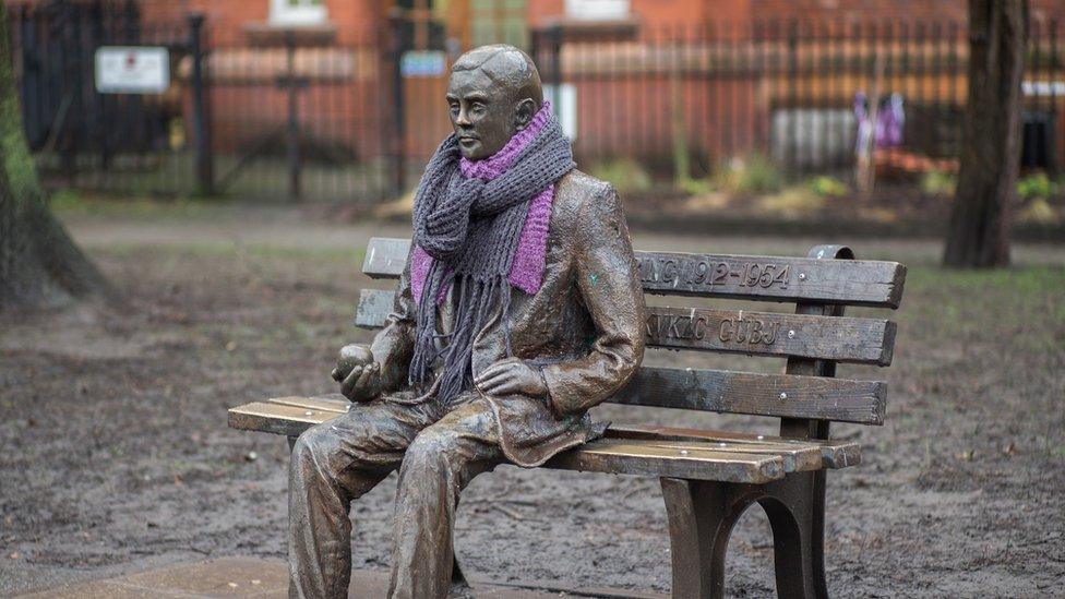 Alan Turing monument in Manchester