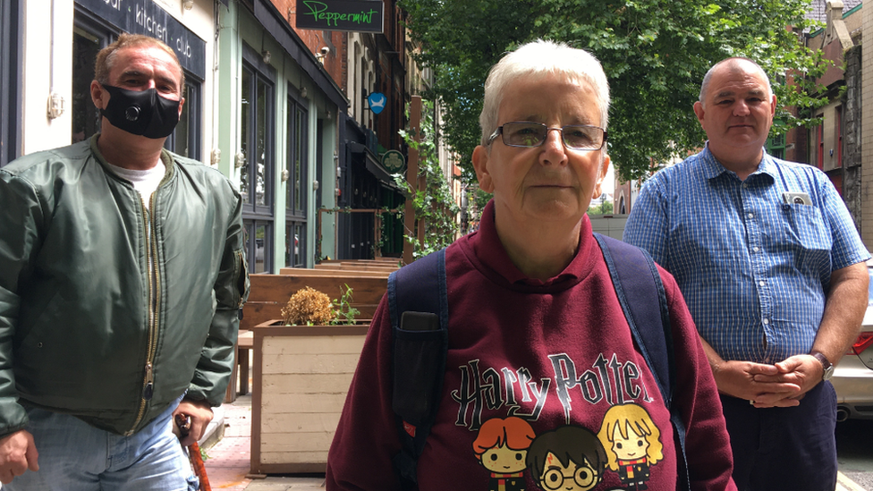 Wind Street residents Stuart Fender, Ann Allen and Stan Robinson