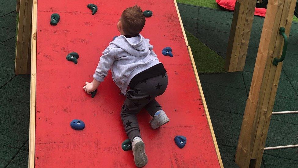 The park allows children to have fun with their parents during prison visits