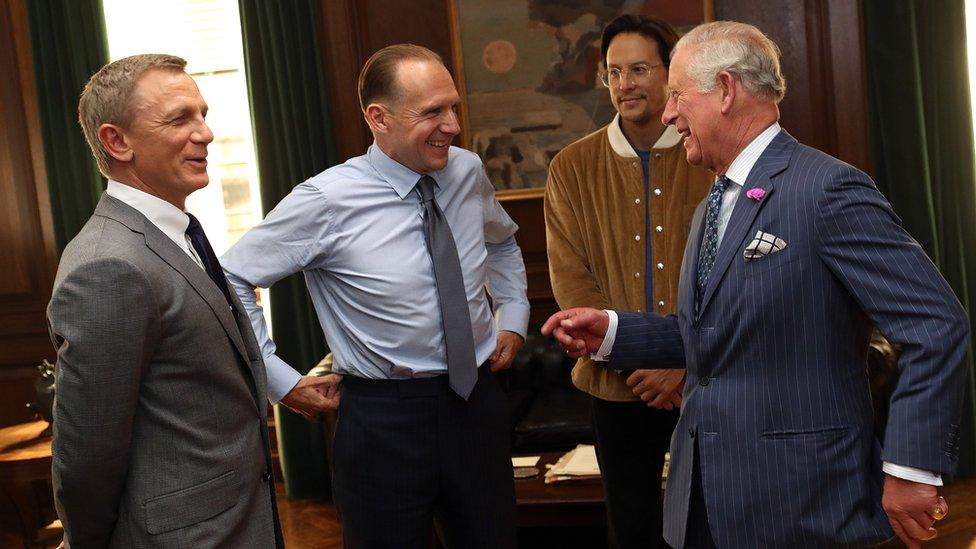 Daniel Craig, Ralph Fiennes, Cary Fukunaga and Prince Charles