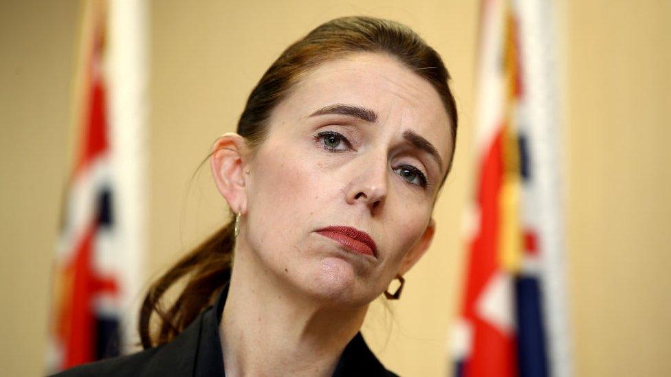 Prime Minister Jacinda Ardern speaks to the media at a press conference at Auckland Policy Office on 12 March 2021 in Auckland, New Zealand.