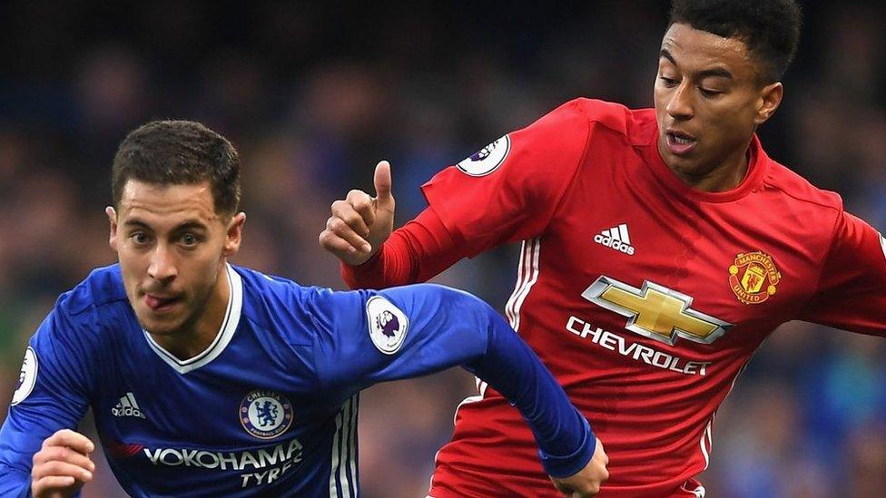 Eden Hazard and Jesse Lingard
