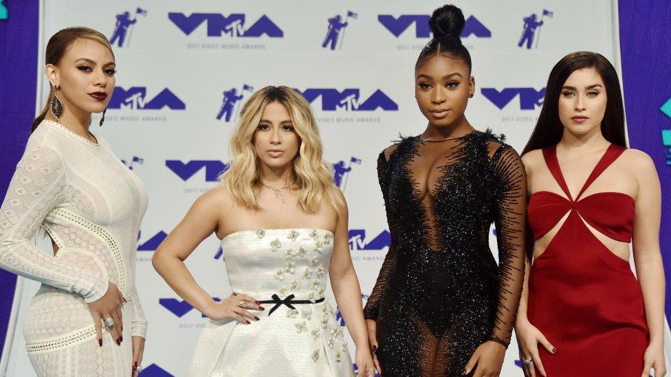 Dinah Jane, Ally Brooke, Normani Kordei and Lauren Jauregui of Fifth Harmony attends the 2017 MTV Video Music Awards at The Forum on August 27, 2017 in Inglewood, California