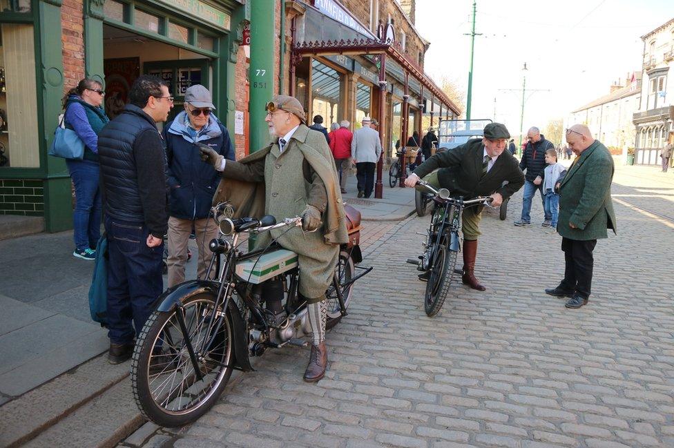 Two vintage motorbikes