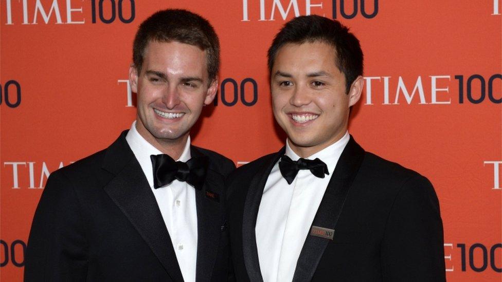 Evan Spiegel and Bobby Murphy