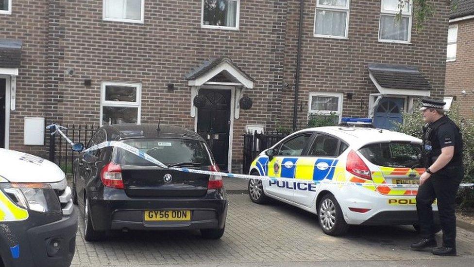 Police at the house in Burnham-on-Crouch