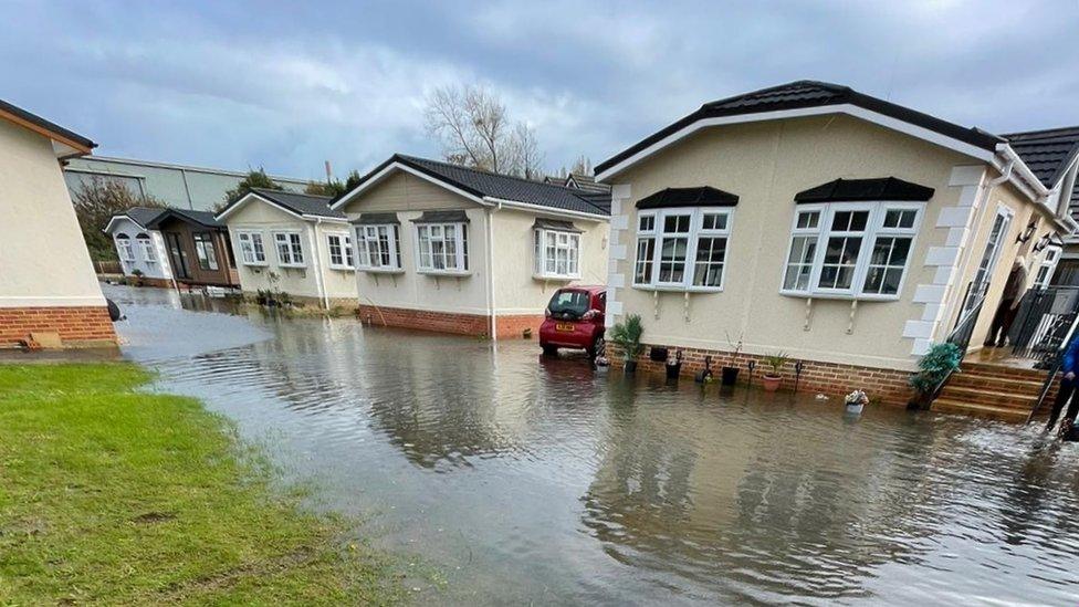 park homes flooded