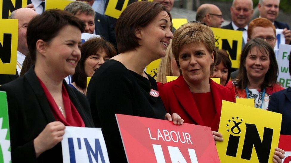 Ruth Davidson, Kezia Dugdale and Nicola Sturgeon