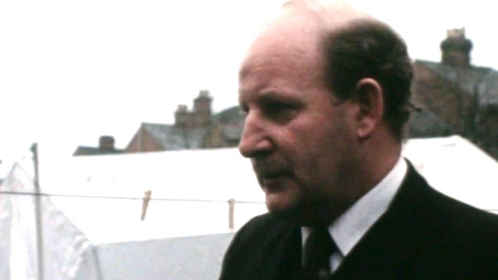 Det Ch Supt Robert Booth at the scene in 1973