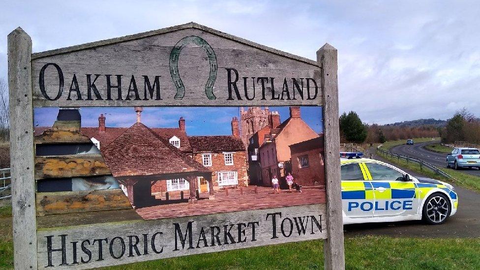 Leicestershire Police car in Rutland