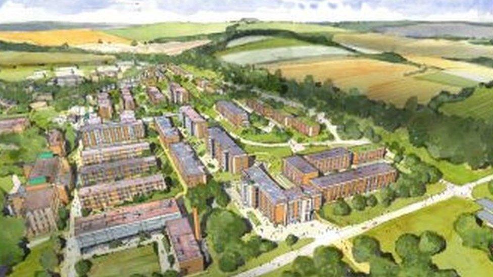 Artist's impression of the new Falmer campus