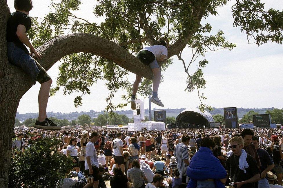 Glastonbury festival in 1995