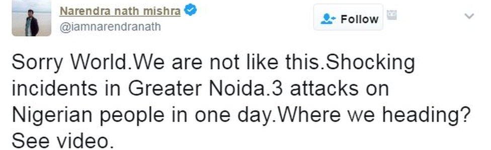 Sorry World.We are not like this.Shocking incidents in Greater Noida.3 attacks on Nigerian people in one day.Where we heading?See video.